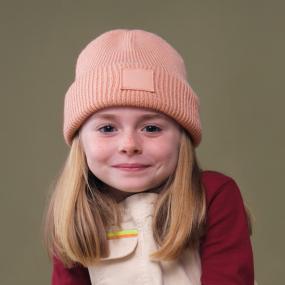 Kids Deep Cuffed Tonal Patch Beanie