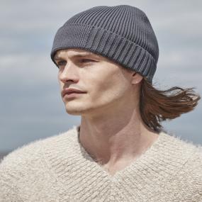 Organic Cotton Engineered Patch Beanie