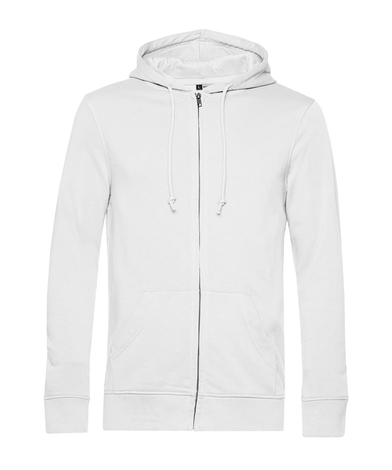 B&C Inspire Zipped Hood In White