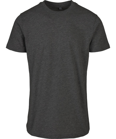 Basic Round Neck Tee In Charcoal