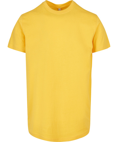 Basic Round Neck Tee In Taxi Yellow
