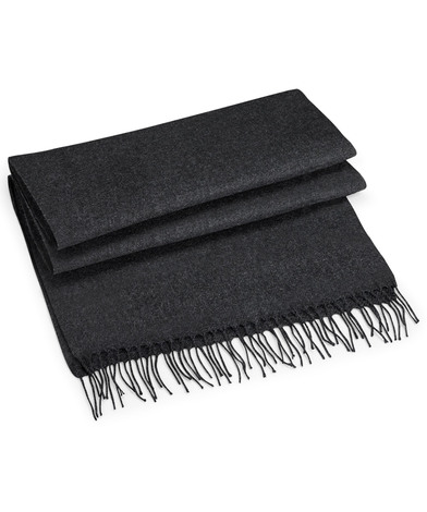 Classic Woven Scarf In Charcoal