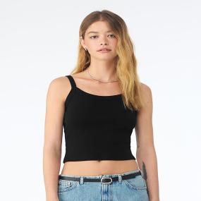 Womens Micro Rib Spaghetti Strap Tank