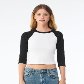 Womens Micro Rib 3/4 Raglan Baby T-shirt