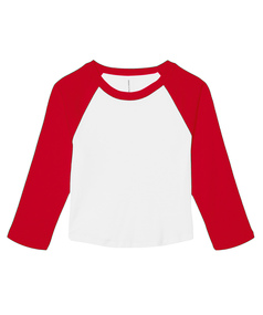 Womens Micro Rib 3/4 Raglan Baby T-shirt