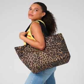 Leopard Print Carryall Tote Bag