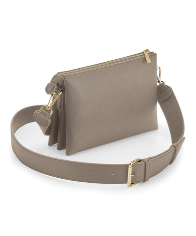 Boutique Soft Cross-body Bag In Taupe