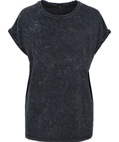 Women's Acid Washed Extended Shoulder Tee