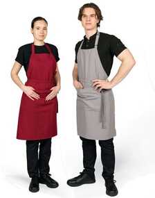 Recycled Bib Apron With Pocket