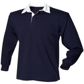 Kids Long Sleeve Plain Rugby Shirt