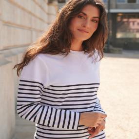 Long Sleeve Breton Striped T