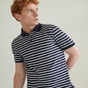 Striped Jersey Polo Shirt