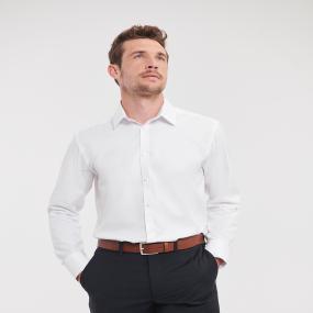 Long Sleeve Herringbone Shirt