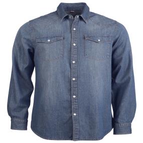 Men's Long-sleeved Denim Shirt