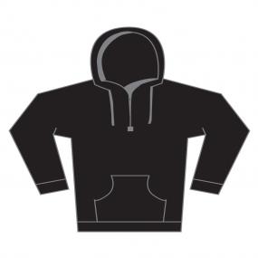 Regular Fit Piqu Hoodie With Zipped Pocket