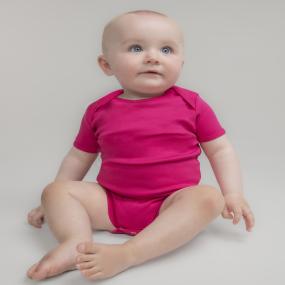 Short-sleeved Bodysuit With Envelope Neck Opening