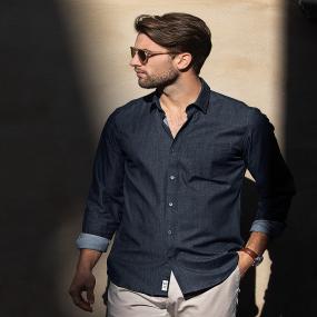 Torrance Modern Fit  Raw And Stylish Denim Shirt
