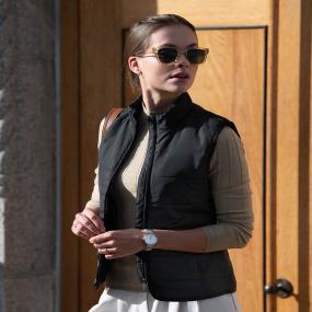 Womens Hudson  Horizontal Quilted Gilet