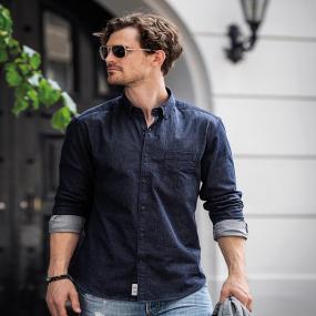 Torrance Slim Fit  Raw And Stylish Denim Shirt