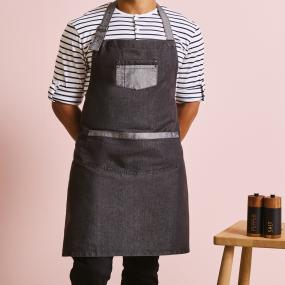 Domain Contrast Denim Bib Apron