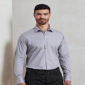 Stretch Fit Cotton Poplin Long Sleeve Shirt