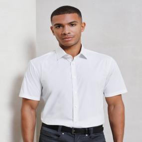 Stretch Fit Cotton Poplin Short Sleeve Shirt