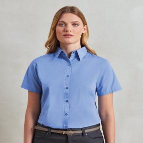 Women's Short Sleeve Poplin Blouse