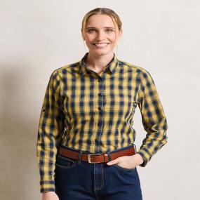 Women's Mulligan Check Cotton Long Sleeve Shirt