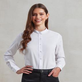 Women's Banded Collar 'grandad' Shirt