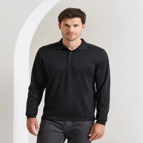 Long Sleeve Coolchecker Piqu Polo
