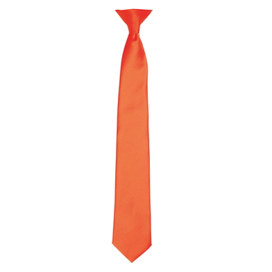 'Colours' Satin Clip Tie In Orange