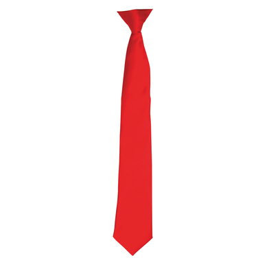 'Colours' Satin Clip Tie In Red