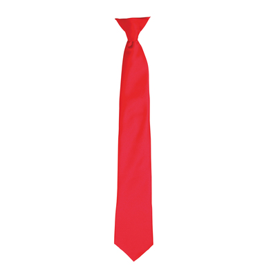 'Colours' Satin Clip Tie In Strawberry Red