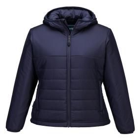 Womens Professional Hooded Insulated Baffle Jacket (S613)