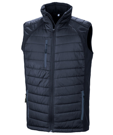 Compass Padded Softshell Gilet In Navy/Navy