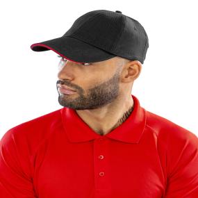 Brushed Coton Printers/embroiderers Cap With Sandwich Peak