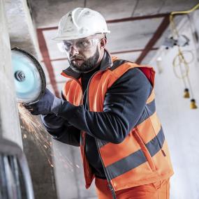 Hi-vis Pro Contract Ablaze Softshell Bodywarmer