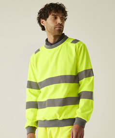 Hi-vis Pro Contrast Crew Neck Sweatshirt