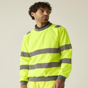 Hi-vis Pro Contrast Crew Neck Sweatshirt