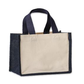 Jute Canvas Panel Shopper