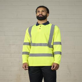 High Visibility Long Sleeve Polo