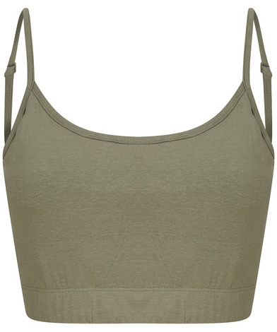 SF - Women's Sustainable Fashion Cropped Cami Top With Adjustable Straps