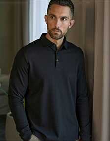 Pima Cotton Long Sleeve Polo