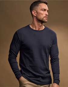 Mens Long Sleeve Interlock Tee