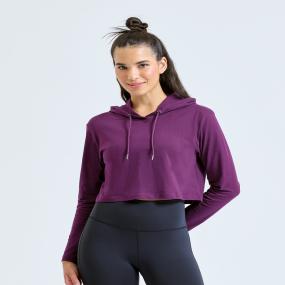 Women's TriDri Cropped Hooded Long Sleeve T-shirt