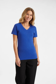 Ladies Classic V Neck T Shirt