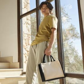 Printers Midi Jute Tote