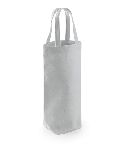 Fairtrade Cotton Bottle Bag In Light Grey