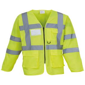 Hi-vis Executive Long Sleeve Waistcoat (HVJ800)