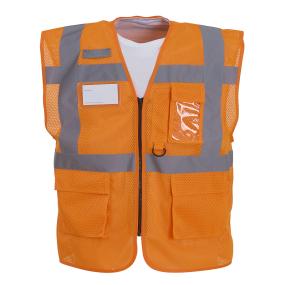 Hi-vis Top Cool Open-mesh Executive Waistcoat (HVW820)